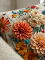 Floral Cushion Cover Set of 2 – Botanical Throw Pillow - Image 2