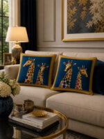 Colorful Giraffe Cushion Cover Set of 2 – Artistic Throw Pillow