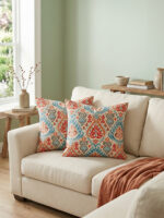 Abstract Cushion Cover Set of 2 – Modern Neutral Throw Pillow