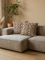 Brown Pattern Cushion Cover Set of 2 – Modern Throw Pillow