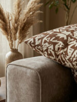 Brown Pattern Cushion Cover Set of 2 – Modern Throw Pillow - Image 2