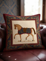 Horse Cushion Cover Set of 2 – Classic Equestrian Throw Pillow - Image 2