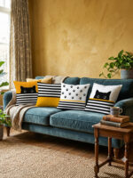 Black Cat Cushion Cover Set (4 Pieces) – 43x43 cm - Image 2