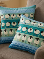 Sheep Cushion Cover Set of 2 – Nordic Animal Throw Pillow - Image 2