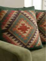 Kilim Cushion Cover Set of 2 – Boho Ethnic Throw Pillow - Image 2