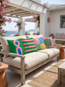 Outdoor Cushion Cover Set (4 Pieces) – 43x43 cm